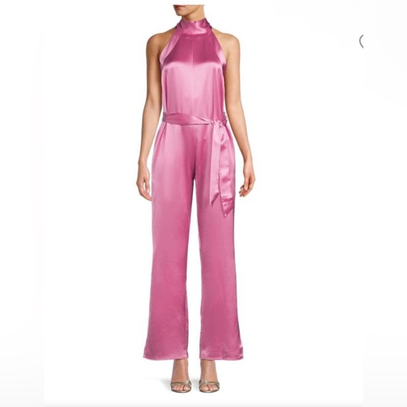 Something Navy Silky Jumpsuit - Picture 3 of 3